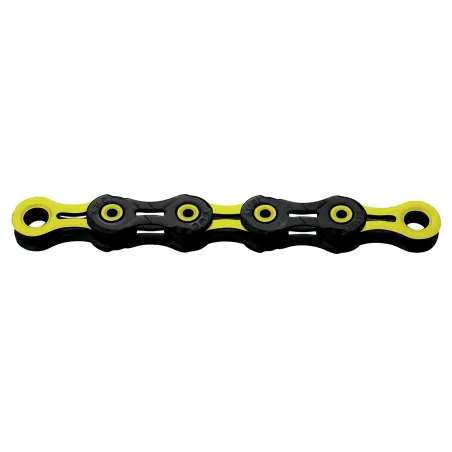 Chaine velo 12 vitesses ciree noir/jaune - Revetement DLC durable - KMC