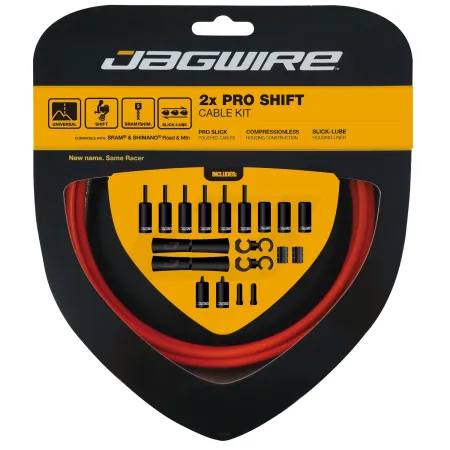 Kit de câbles de dérailleur vélo double - Gaine et câble haute performance - JAGWIRE