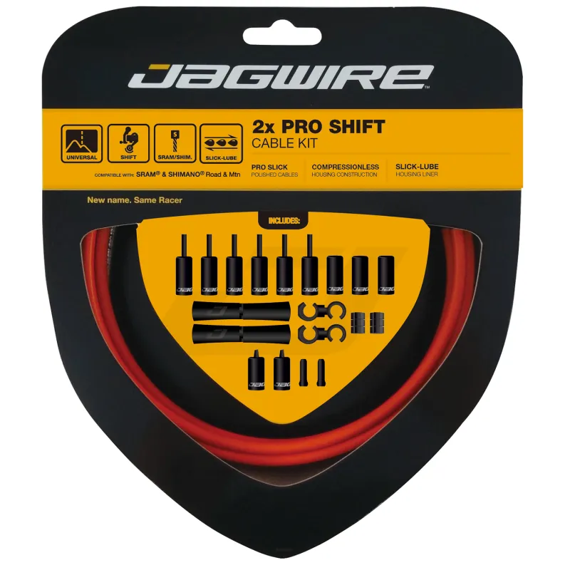 Kit de câbles de dérailleur vélo double - Gaine et câble haute performance - JAGWIRE