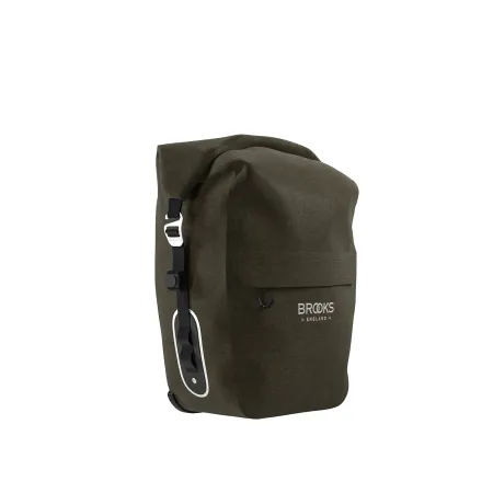 Sacoche latérale vélo grande 18-22L verte - Rangement voyage volumineux - BROOKS