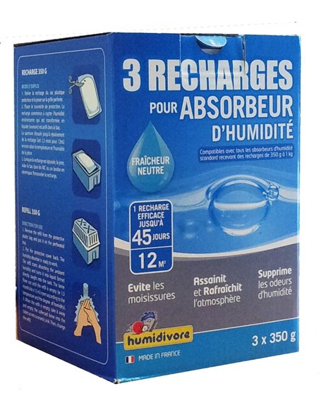 Humidivore 3 Recharges Sous Gaine Neutre 350g - HUMIDIVORE - Equipe Ton camping-car