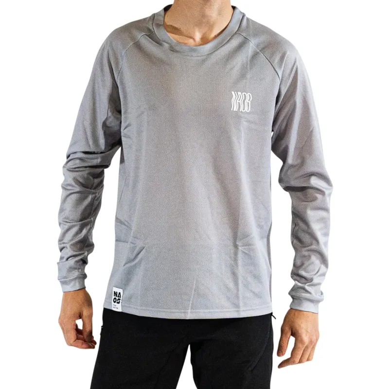 Maillot de vélo Naos gris motif ondulé taille M - Confort respirant cycliste - NAOS