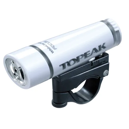 Feu avant vélo haute puissance coloris blanc - Éclairage focalisé nocturne - TOPEAK