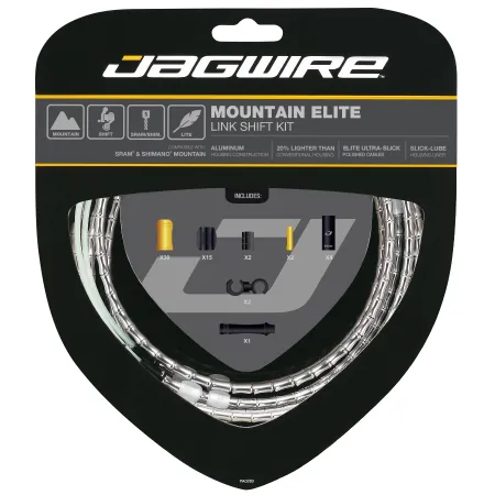 Kit de câbles de dérailleur VTT haut de gamme - Gaine articulée précision - JAGWIRE