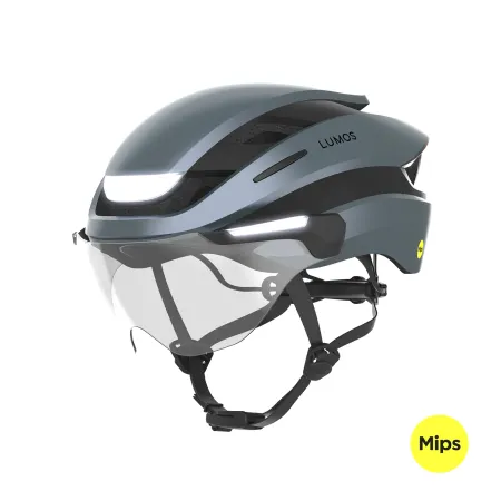Casque vélo électrique Mips bleu - Protection adaptee aux vélos rapides - LUMOS