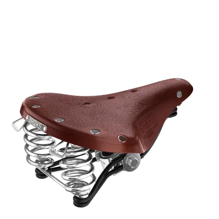Selle vélo cuir courte marron - Confort cycliste polyvalent - BROOKS