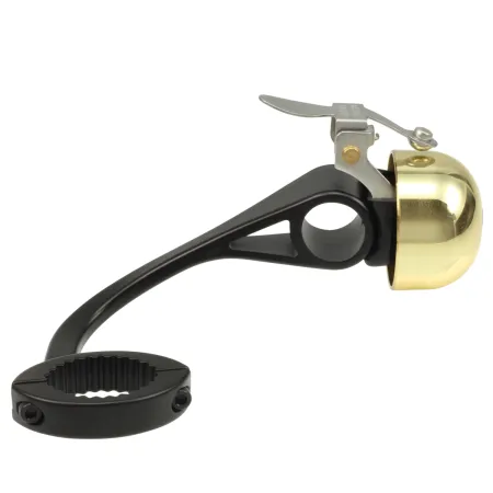 Sonnette vélo compacte dorée - Signal sonore discret sécurité - CRANE