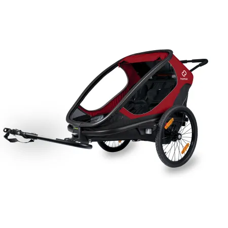 Siège vélo enfant porte-bagages - Sécurité et confort rouge/noir - HAMAX