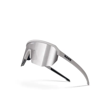 Lunettes de vélo Helbo monture argent - Protection solaire confort cycliste - NAOS