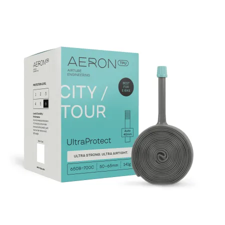 Chambre à air TPU vélo urbain et voyage - Protection renforcée valve auto - AERON TPU