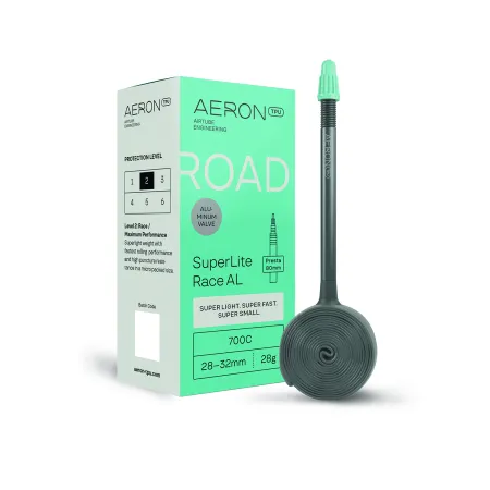Chambre à air TPU route 700C ultra-légère - Performance course valve 80mm - AERON TPU