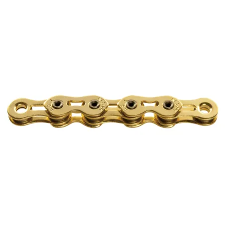 Chaine velo BMX fine ultra legere - Revetement titane doree - KMC
