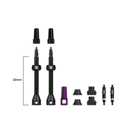 Valves tubeless vélo 60mm - Compatible montage sans chambre à air - DYNAMIC