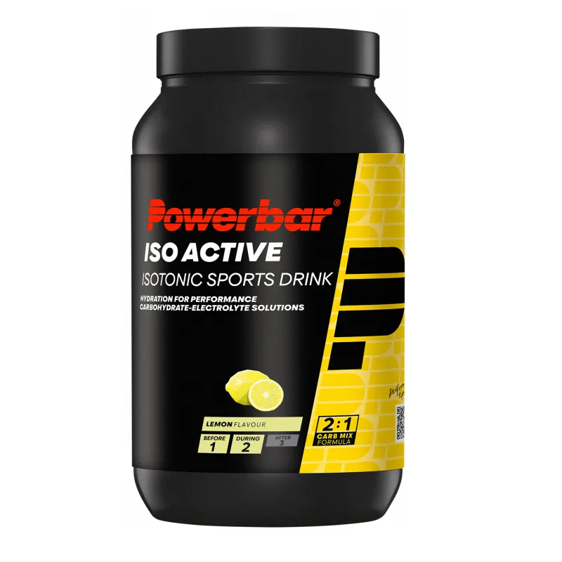 Boisson isotonique cyclisme citron grand format - Hydratation longue duree en effort - POWERBAR
