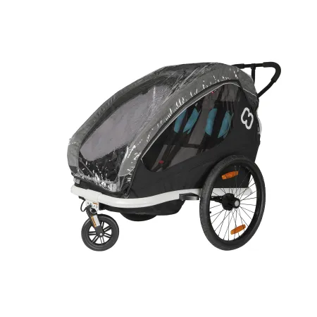 Housse de pluie pour remorque vélo enfant - Protection contre les intempéries - HAMAX