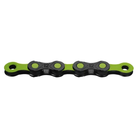 Chaine velo 12 vitesses ciree noir/vert - Revetement DLC durable - KMC