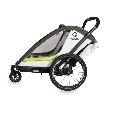 Remorque vélo enfant une place - Transport sûr et confortable - HAMAX