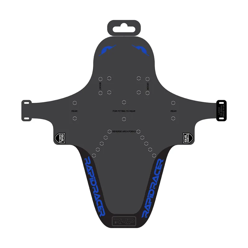 Protection de cadre vélo enduro bleu grand format - Anti-eclats renforce VTT descente - RRP