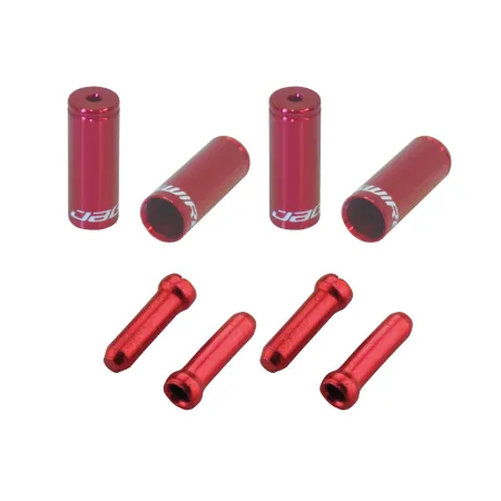 Recharge d'embouts combinés frein et dérailleur - Coloris rouge - JAGWIRE