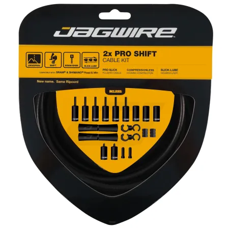 Kit de câbles de dérailleur vélo double - Gaine et câble haute performance - JAGWIRE