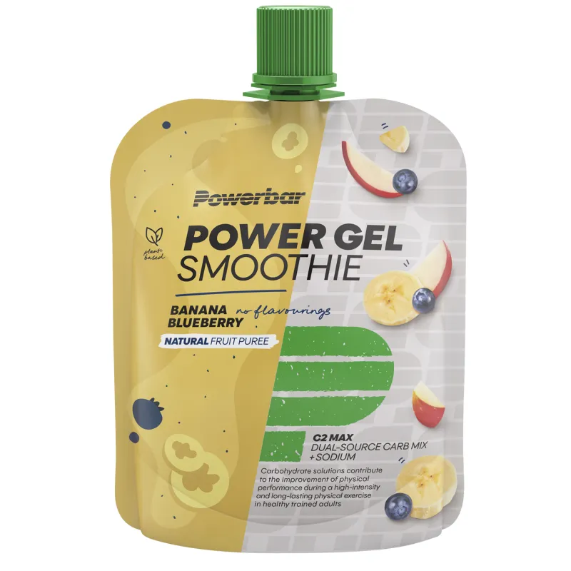 Gel energetique cyclisme banane myrtille - Energie rapide en effort boite de 16 - POWERBAR