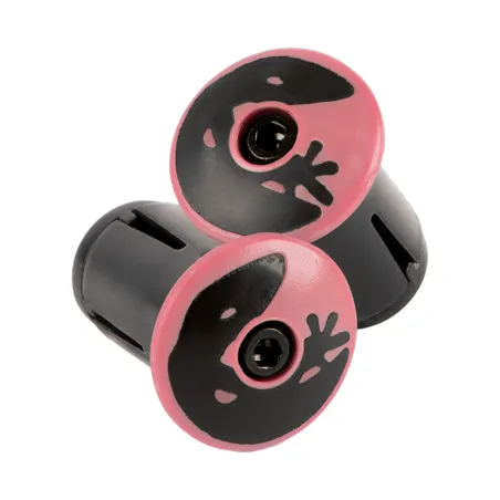 Bouchons de guidon vélo rose fluo - Finition esthetique du cintre route - LIZARD SKINS