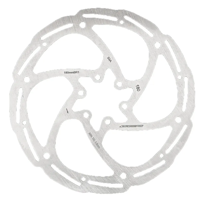 Disque de frein vélo 180mm 6 trous - Montage universel entrée de gamme - JAGWIRE