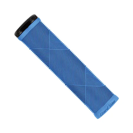 Grip vélo route Strata bleu - Fixation verrouillable et confort main - LIZARD SKINS