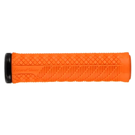 Grip vélo Charger Evo verrouillable orange - Fixation stable sans glissement - LIZARD SKINS