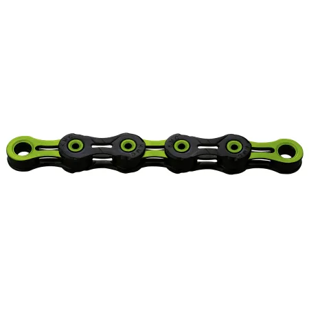 Chaine velo 10 vitesses noir/vert - Revetement DLC resistant - KMC