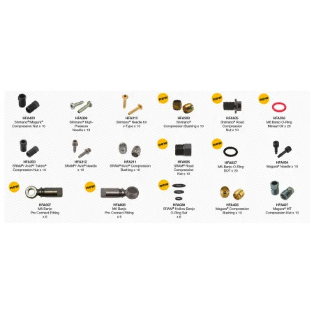 Coffret complet raccords durite hydraulique vélo - Compatible tous freins à disque - JAGWIRE