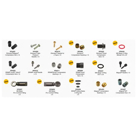 Coffret complet raccords durite hydraulique vélo - Compatible tous freins à disque - JAGWIRE