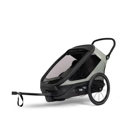 Siege velo enfant arriere double vert/noir - Transport de deux enfants - HAMAX