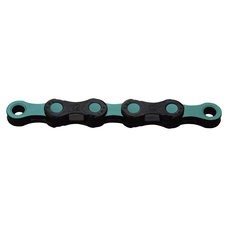Chaine velo 12 vitesses ciree noir/celeste - Revetement DLC durable - KMC
