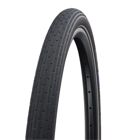 Pneu vélo urbain large 26x2.35 bandes réfléchissantes - Protection K-Guard anti-crevaison - SCHWALBE