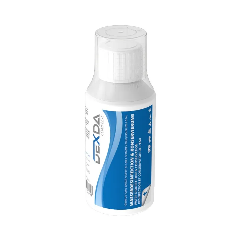 dexdacomplete désinfection et conservation 120ml - présentoir de comptoir 12pcs - wm aquatec