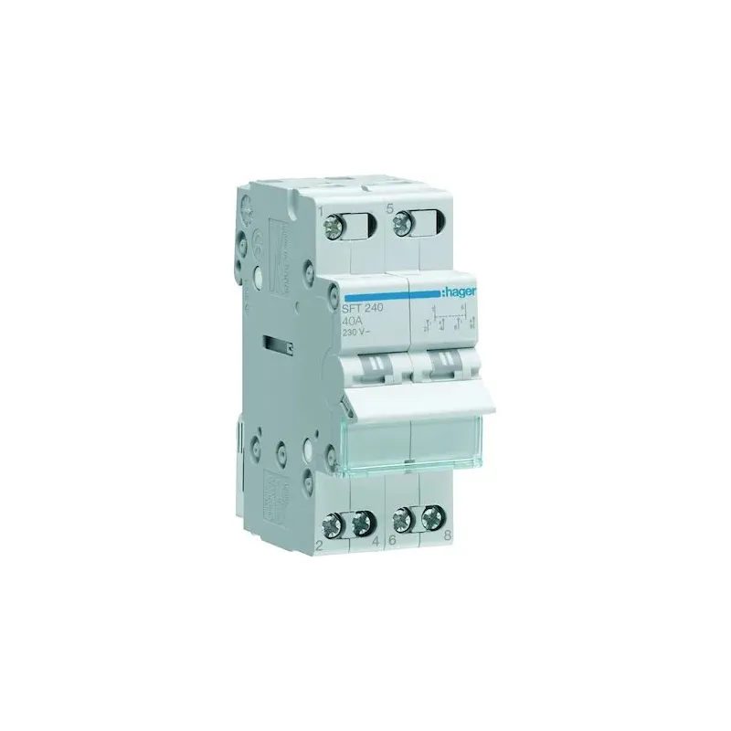 Inverseur de source 40A I-0-II Hager SFT240 | Camping-car & Bateau