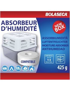 Absorbeur d'humidité box + recharge galet percé 425g - BOLASECA - Equipe Ton camping-car - 8412490051561