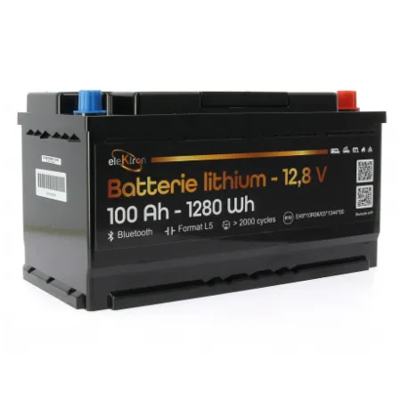 Batterie Lithium LiFePO4 100Ah ELEKTRON Format L5 Bluetooth | Camping-car & Van