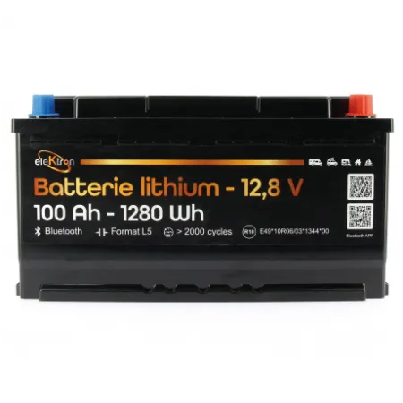 Batterie Lithium LiFePO4 100Ah ELEKTRON Format L5 Bluetooth | Camping-car & Van