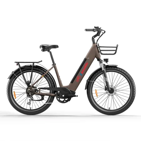 Vélo électrique Eletronbike OC26 marron 26" | Capteur de couple & 130 km