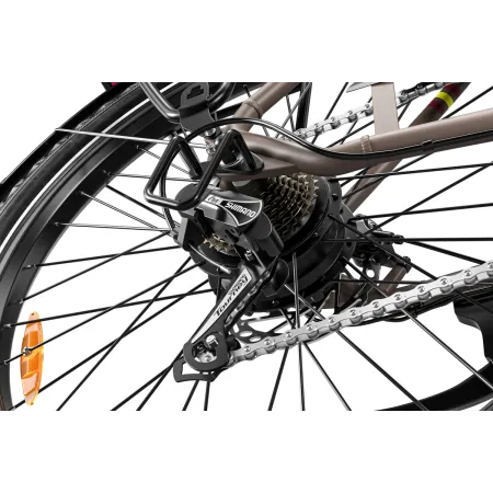 Vélo électrique Eletronbike OC26 marron 26" | Capteur de couple & 130 km