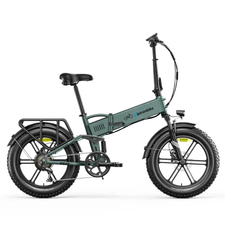 Fat Bike électrique pliant tout suspendu Eletronbike vert| 48V 13Ah & Double Amortisseur