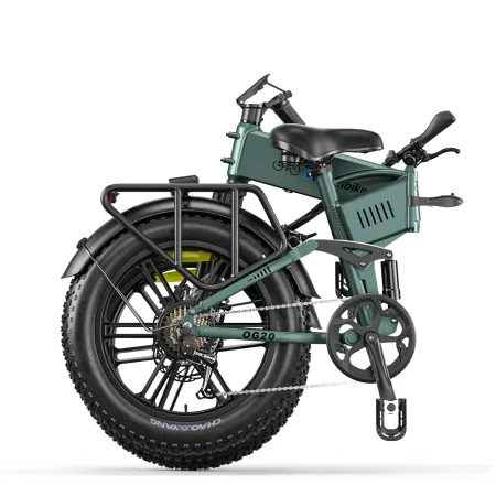 Fat Bike électrique pliant tout suspendu Eletronbike vert| 48V 13Ah & Double Amortisseur
