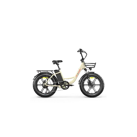 Vélo fatbike beige électrique urbain Eletronbike 20" Fat Tire | 48V 13Ah