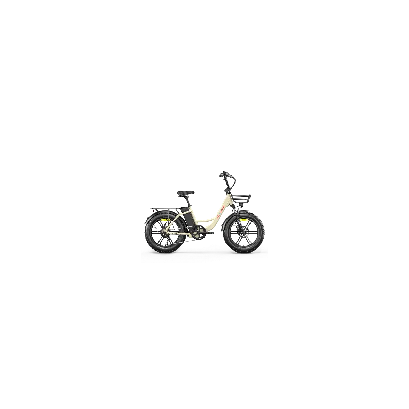Vélo fatbike beige électrique urbain Eletronbike 20" Fat Tire | 48V 13Ah