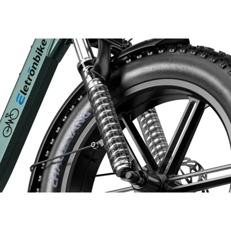 Vélo fatbike beige électrique urbain Eletronbike 20" Fat Tire | 48V 13Ah
