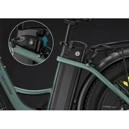 Vélo fatbike beige électrique urbain Eletronbike 20" Fat Tire | 48V 13Ah