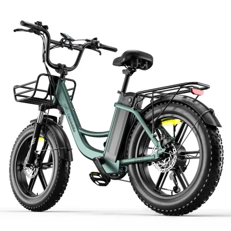Vélo fatbike beige électrique urbain Eletronbike 20" Fat Tire | 48V 13Ah
