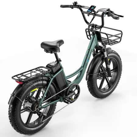 Vélo fatbike beige électrique urbain Eletronbike 20" Fat Tire | 48V 13Ah
